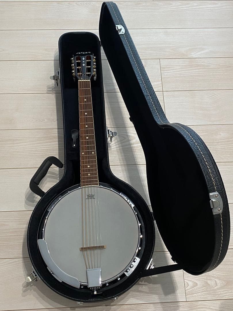 美品★ARIAアリアギターバンジョー SB-10G 6弦Banjoハードケース付