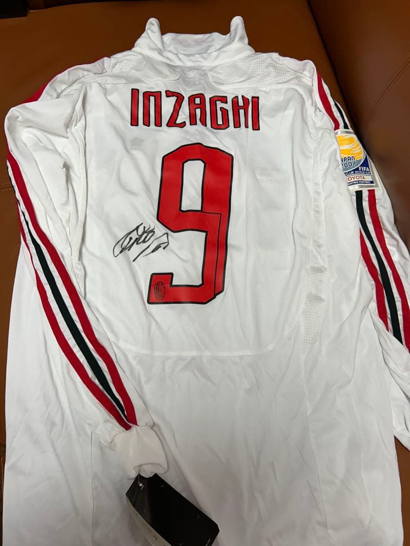 ACミラン インザーギ サイン入りシャツ アウェイ 2007-2008年