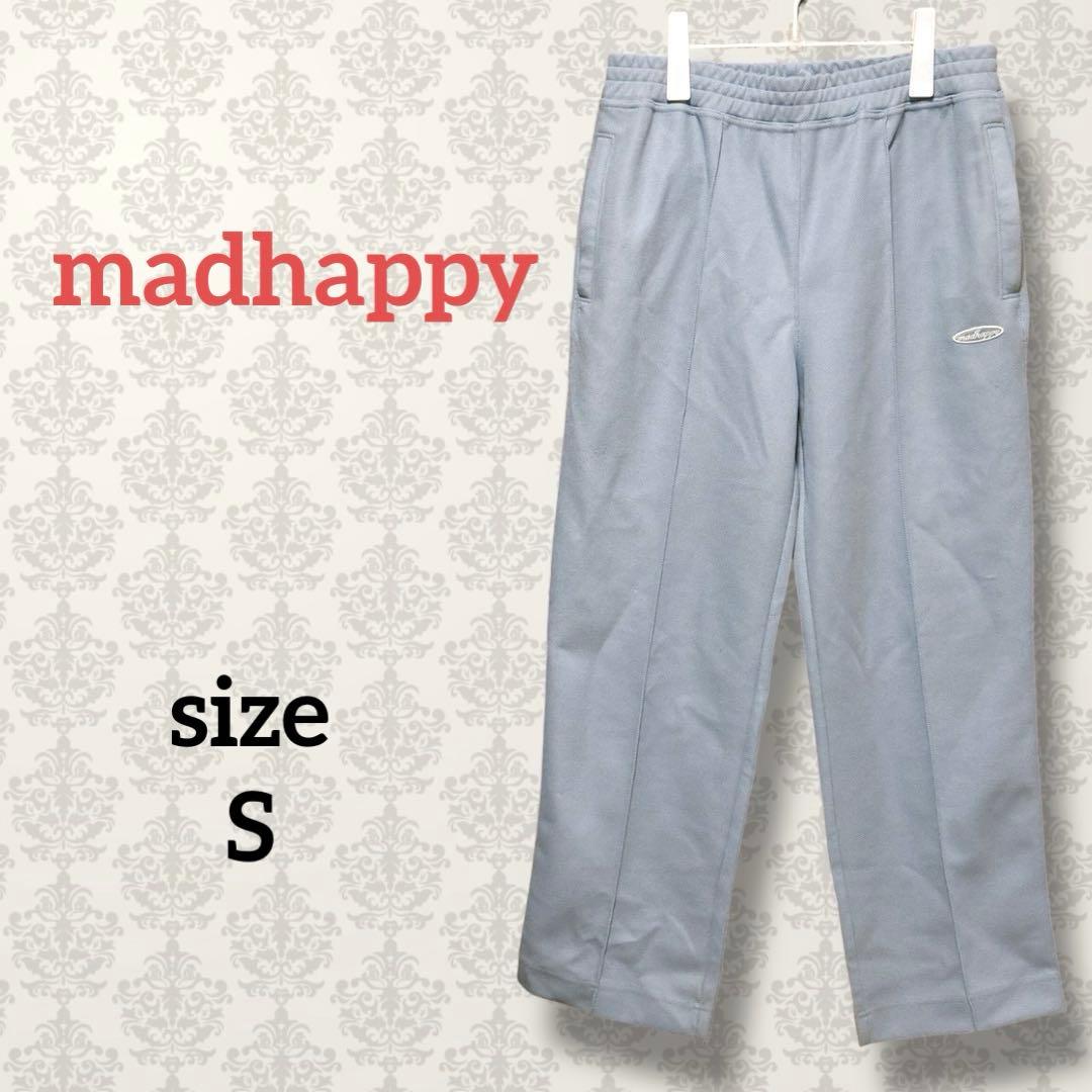 マッドハッピー【S】ピケトラックパンツ ジャージ 長ズボン ウエストゴム ロゴ付