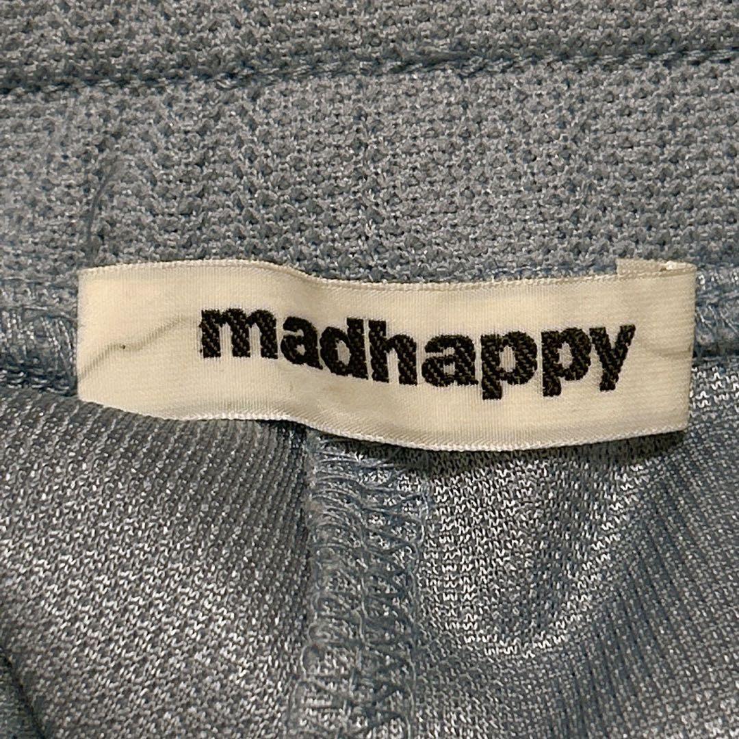 マッドハッピー【S】ピケトラックパンツ ジャージ 長ズボン ウエストゴム ロゴ付