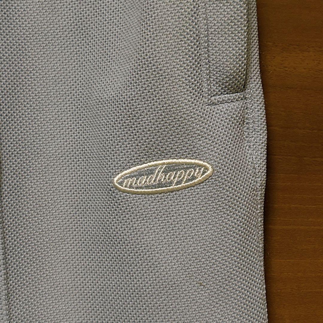 マッドハッピー【S】ピケトラックパンツ ジャージ 長ズボン ウエストゴム ロゴ付