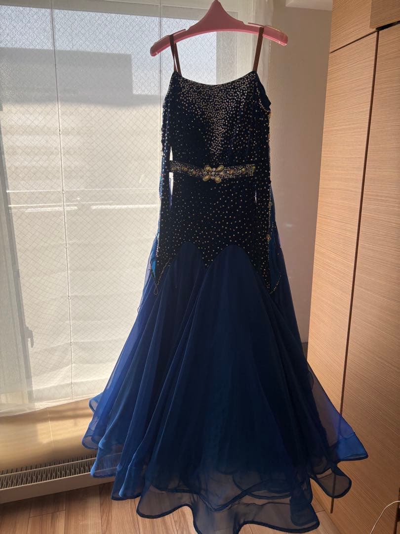 青スワロフスキードレス