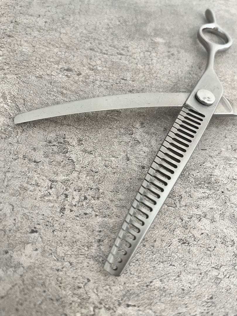 MARTE シザー　シルクM カーブ　7インチ　シルバー　petganic 韓国