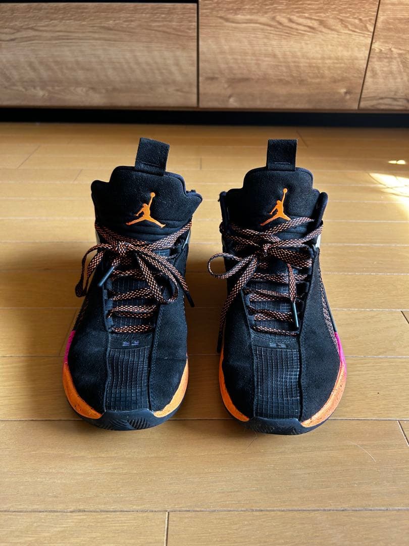 Jordan バスケットシューズ 黒/オレンジ/紫
