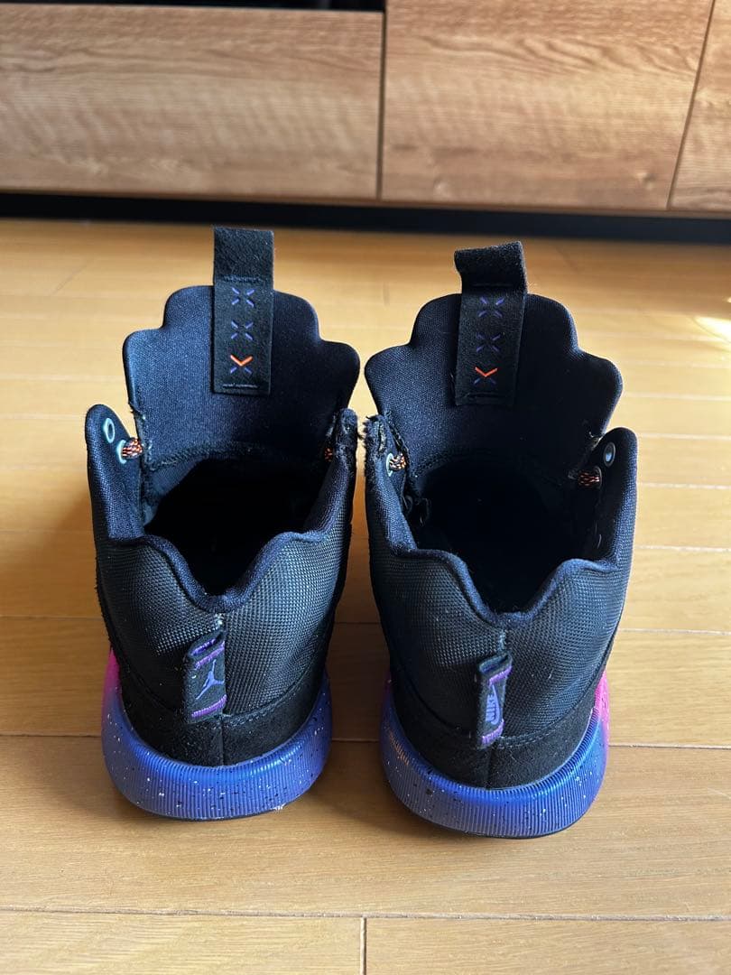 Jordan バスケットシューズ 黒/オレンジ/紫