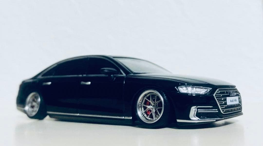 1/64 改　AUDI A8L アルミ深リム　アウディ　カスタム　ローダウン