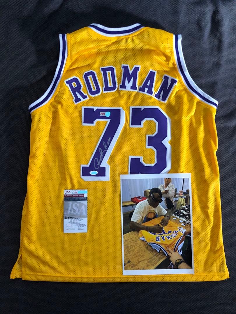 デニス・ロッドマン LA レイカーズ サイン入り ジャージJSA Rodman