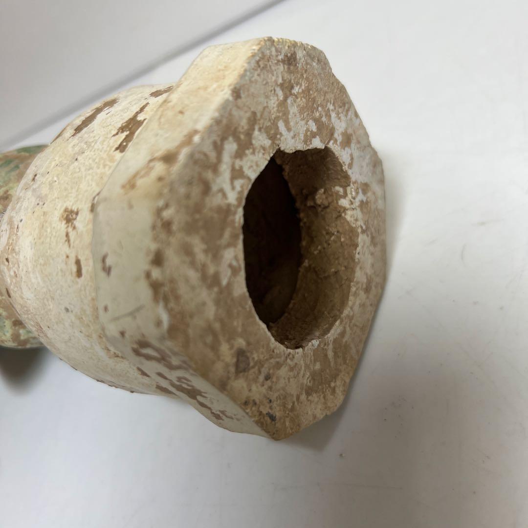 専用　中国唐時代　唐三彩人物　木箱付　高さ約36.5㎝　東Y8-0203②タニサ