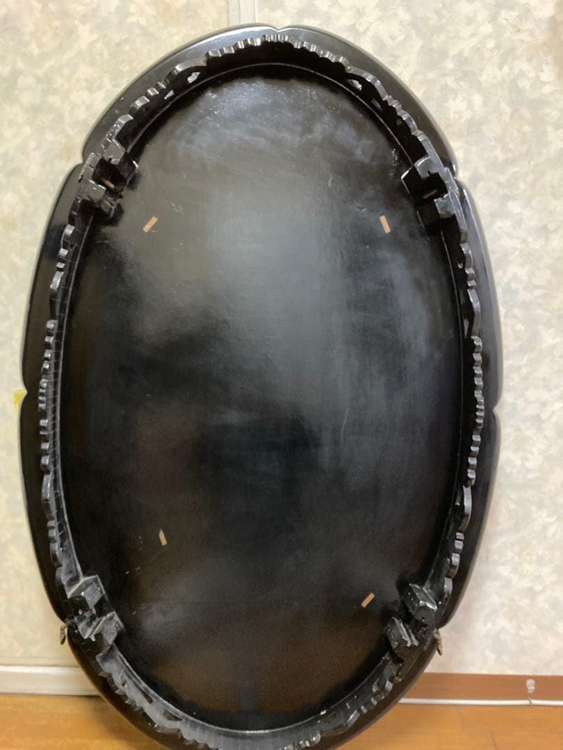 骨董品、漆塗りの母貝細工、鳳凰の貝細工 足はありません。壁飾りに