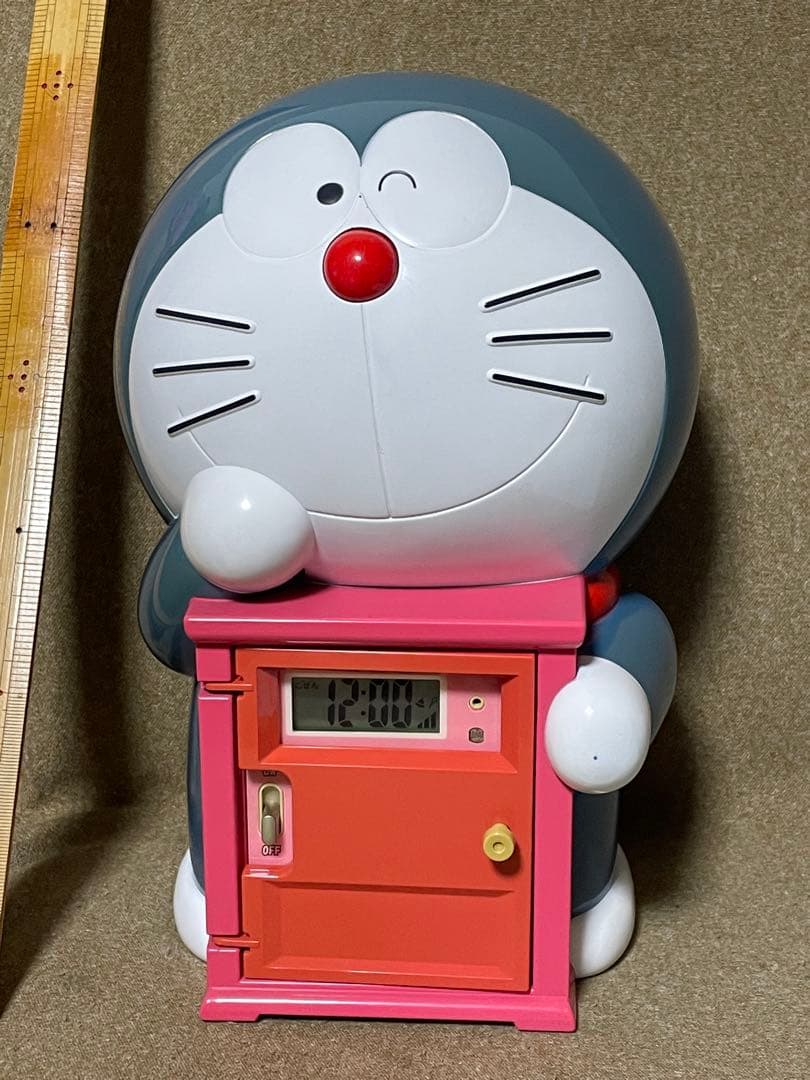 大山のぶ代　ドラえもん　目覚まし時計　音声時報クロック　どこでもドア　入手困難