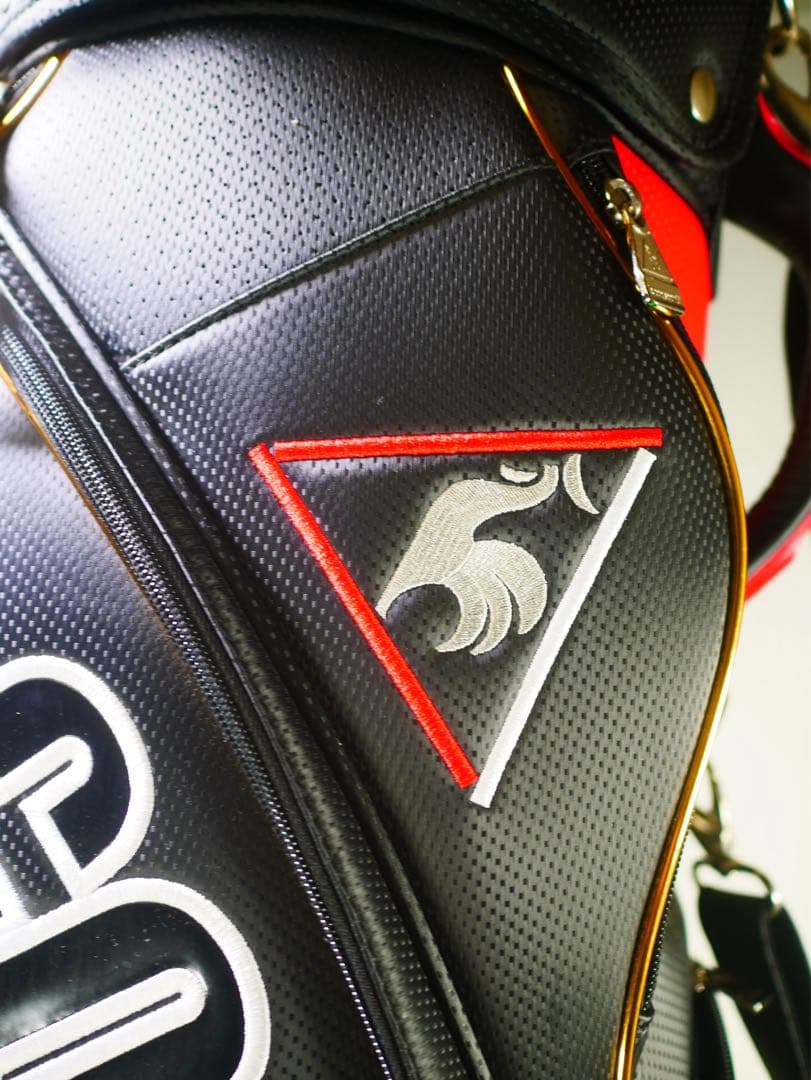 z*9様 le coq sportif キャディバッグ 黒/赤　ルコック