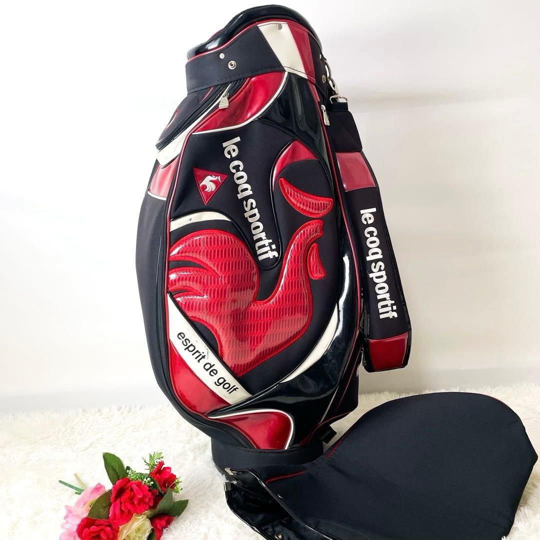 デカロゴ✨ルコックスポルティフ キャディバッグ カート型 大容量 フード付き