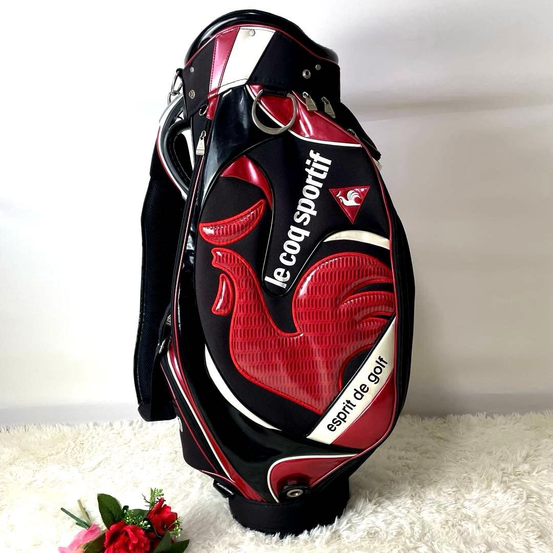 デカロゴ✨ルコックスポルティフ キャディバッグ カート型 大容量 フード付き