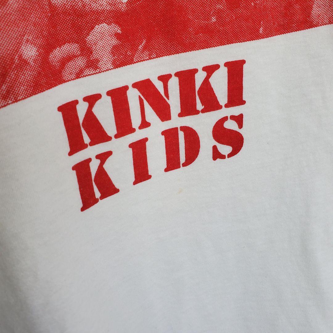 90's KinKi Kids 半袖 Tシャツ キンキキッズ ジャニーズ白赤