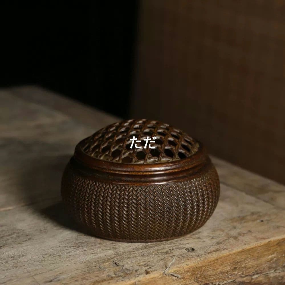 銅器 蘇工香炉 檀香炉 室内盤香炉 茶道具 香道具 工芸品 置物