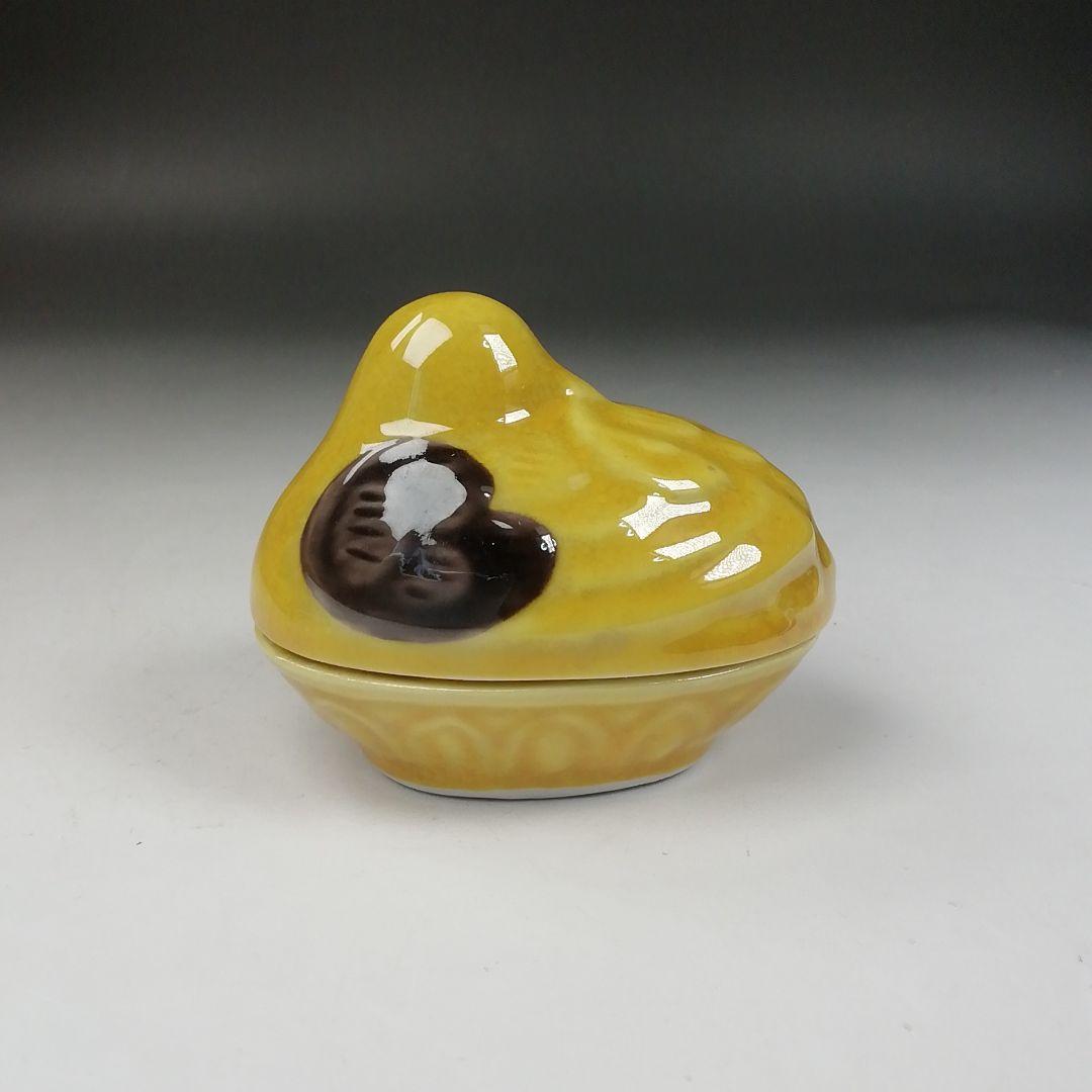 Ｗ４０　香合　『交趾花喰鳥』『手塚祥堂 造』　共箱　茶道具