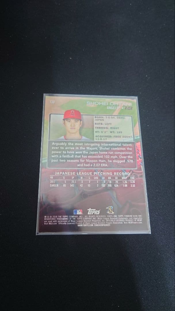 Topps2018 大谷翔平 RC ルーキーカード 希少 入団会見