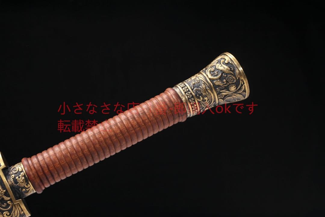 竜鳳腰刀純銅上等酸枝木紋鋼焼刃  古兵器 武具 刀装具 日本刀 模造刀 居合刀