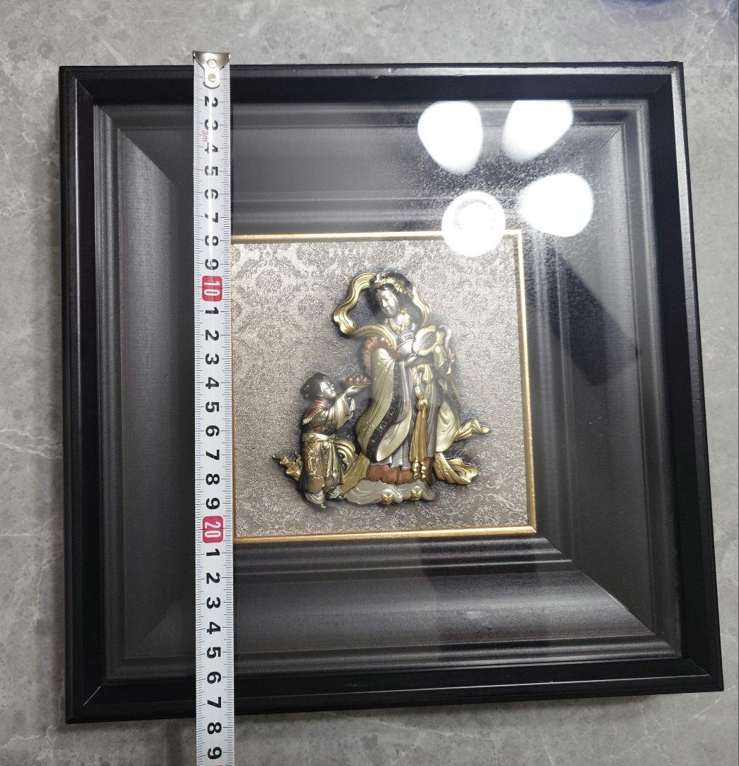 高岡彫金師 青鳳(内島市平) 七福神 弁財天 金銀銅象嵌