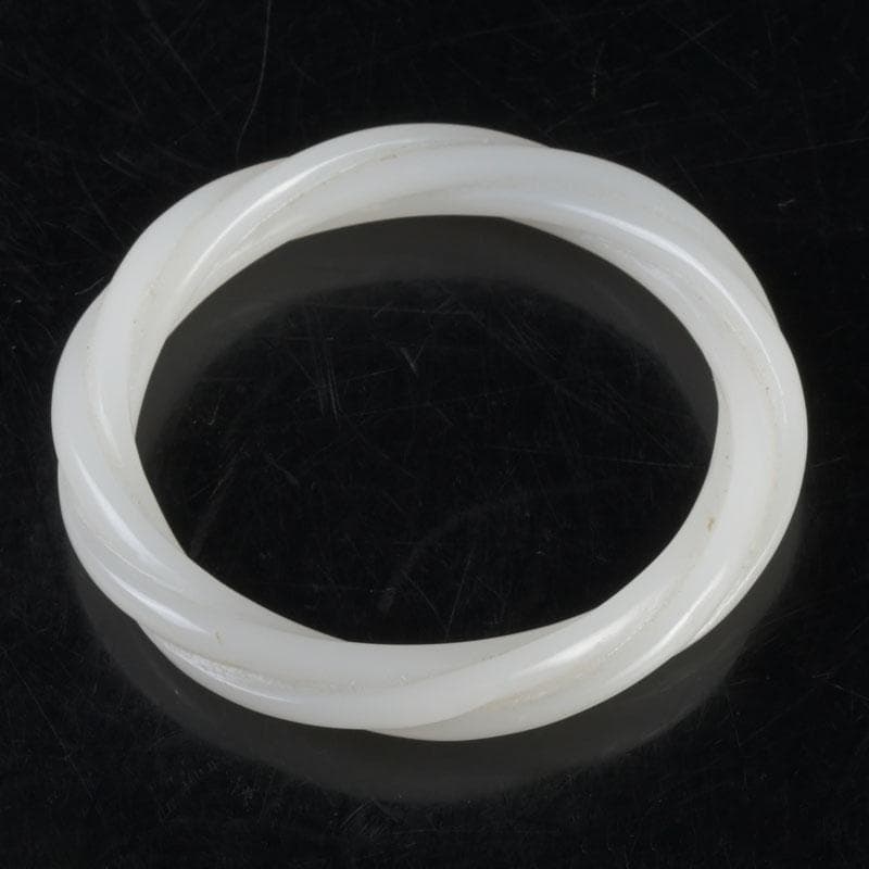 中国　玉石白玉彫刻　玉器　環　装飾品　V　9278E