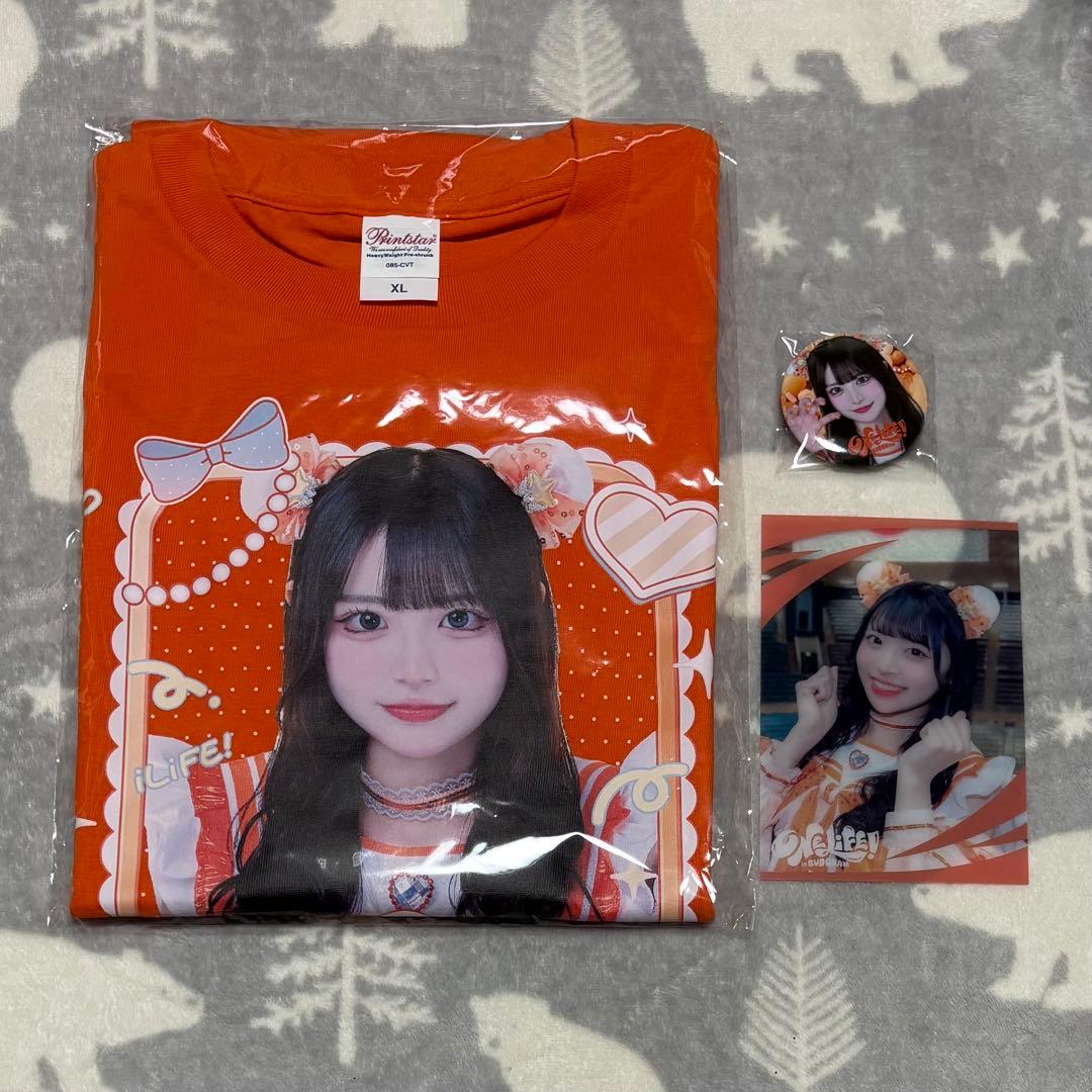 iLiFE! 小熊まむ 実写 推し Tシャツ 缶バッジ クリアカード