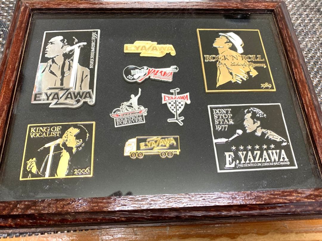 矢沢永吉額入りメタルプレート