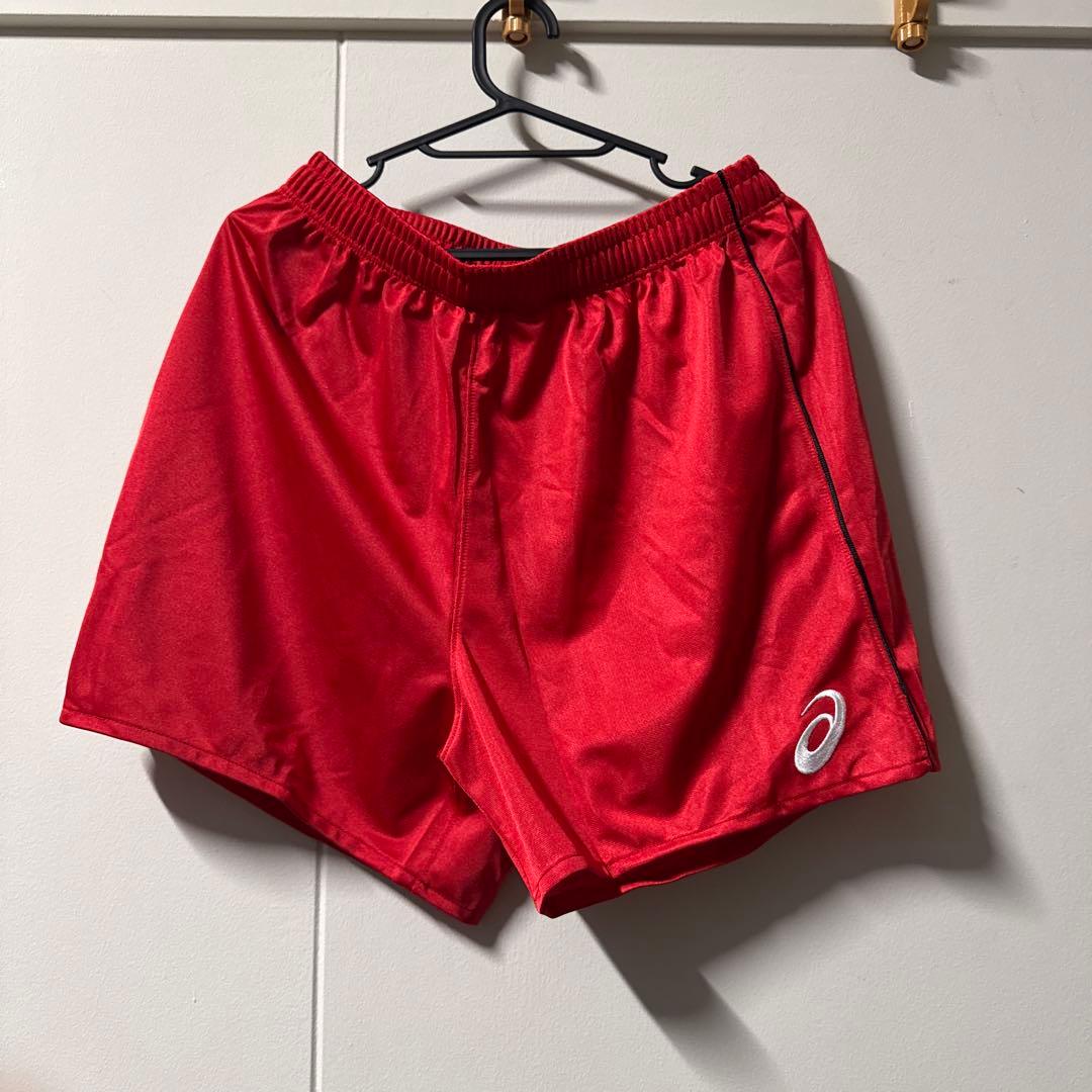 アシックス 赤 ショートパンツ6番 JAPAN(みかん)