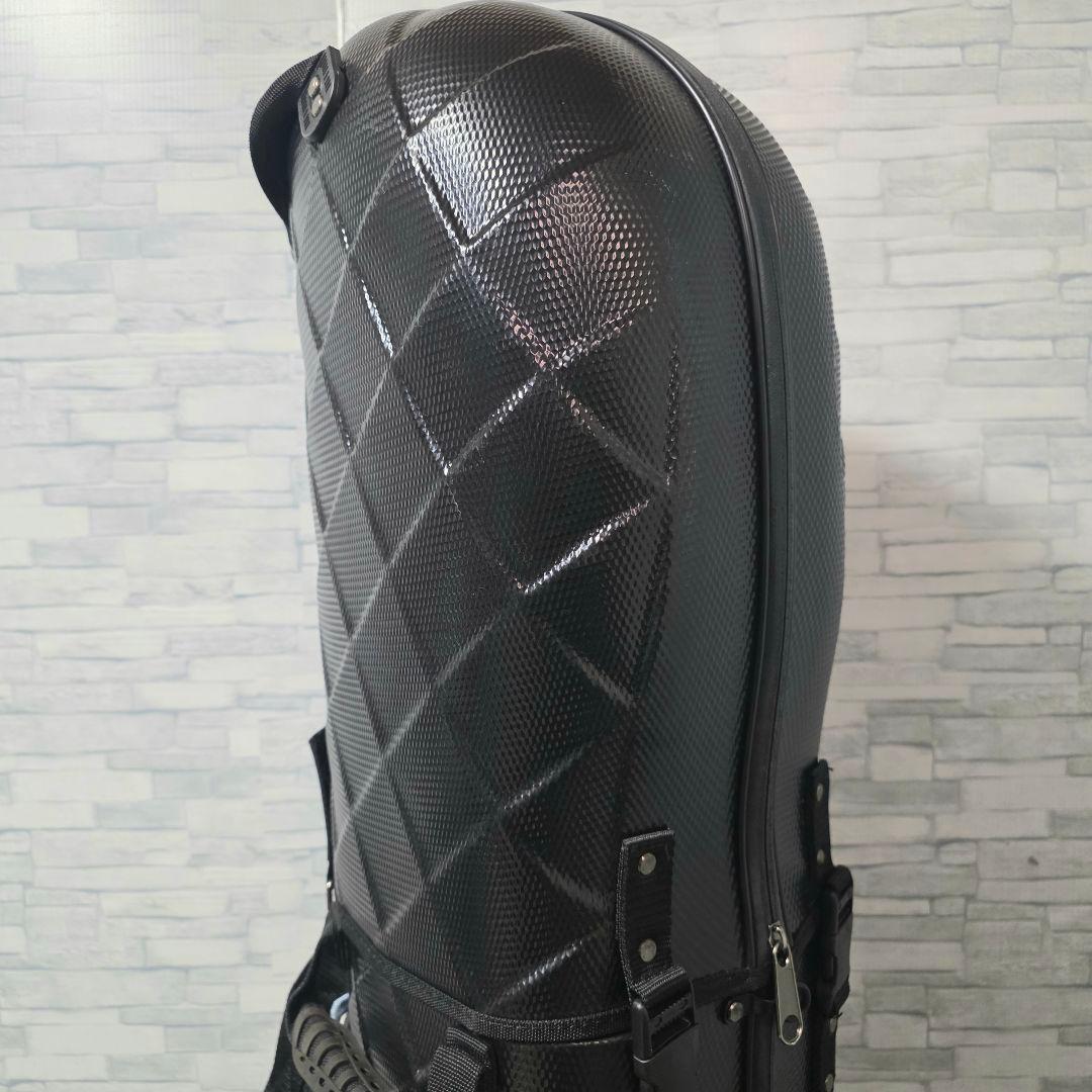 極美品 MEGA GOLF キャスター付 ハードケース キャディバッグ ブラック