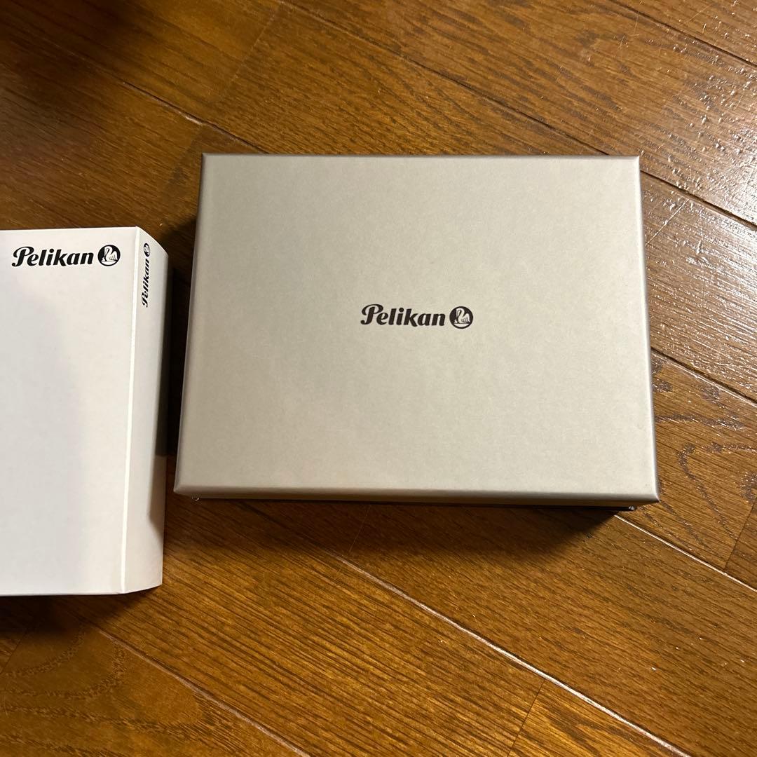 ペリカンの万年筆M400グリーンストライプ、インクセット