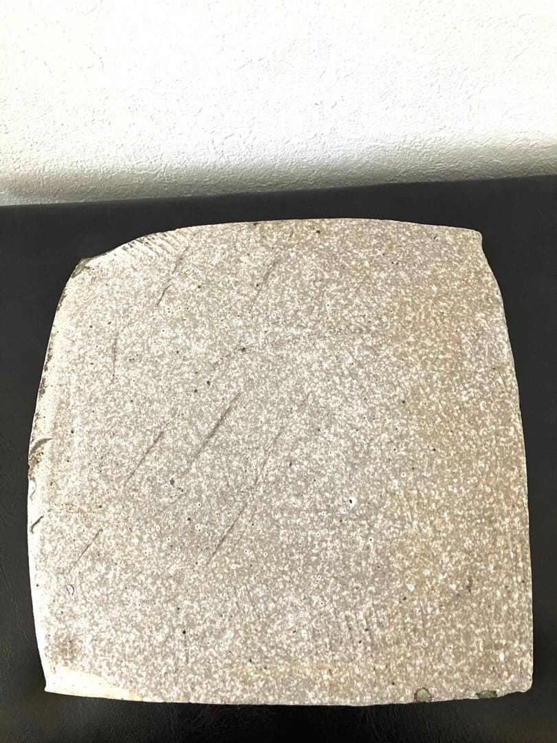 【古常滑、未使用】 江崎一生作　灰釉皿　古常滑　存古窯　常滑焼