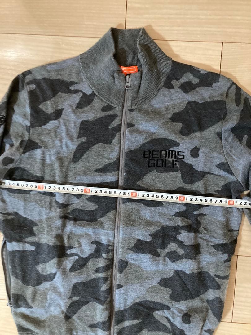 BEAMS GOLF ビームスゴルフ 迷彩柄 ニット ジャケットL