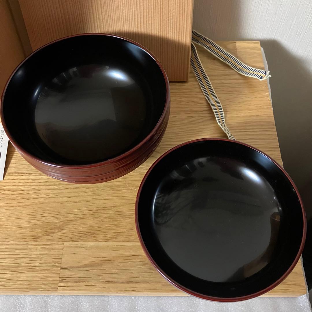 輪島塗 大雅堂謹製 乱れ挽 大椀5客 雑煮椀/丼椀/麺椀/煮物椀 漆器