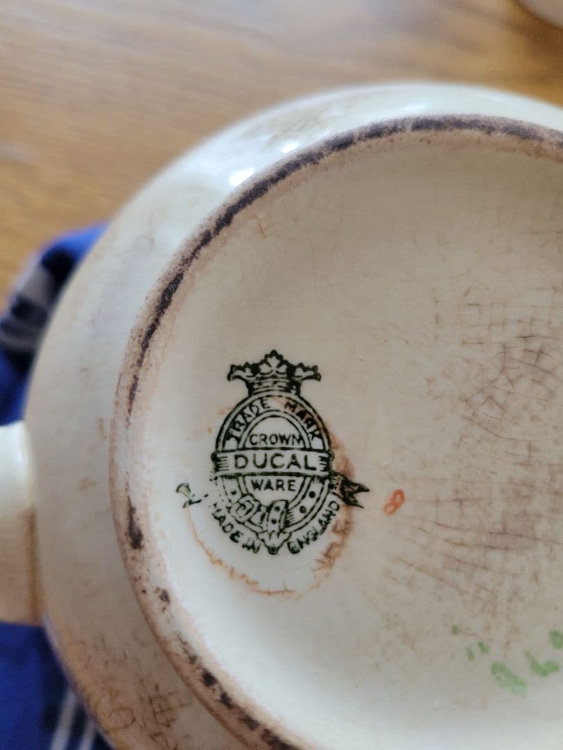 クラウンデュカル Crown Ducal 花柄ティーポット 1930年代