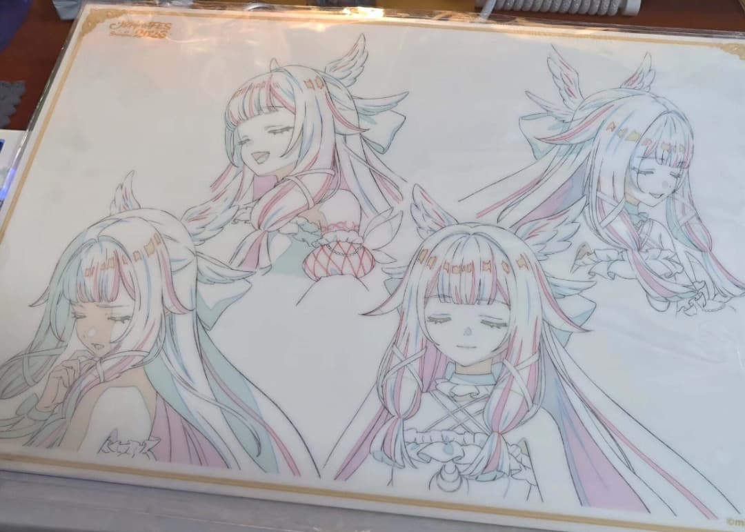 原神 fes フェス vipチケット 特典 PVCデスクマット少女　コロンビーナ