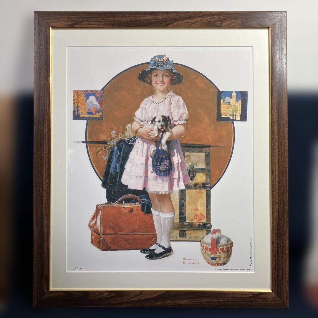 版画　ノーマンロックウェル「Vacation is Over」