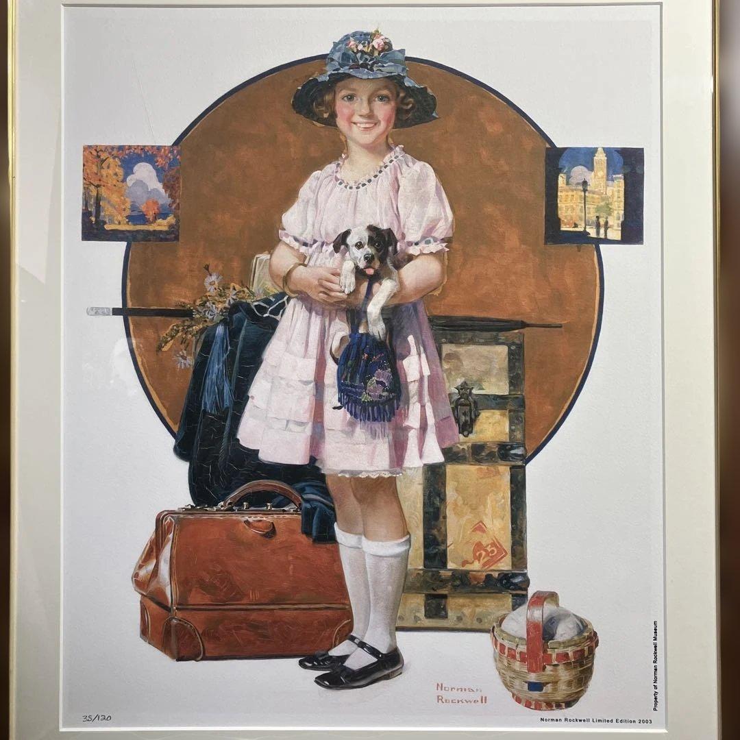 版画　ノーマンロックウェル「Vacation is Over」