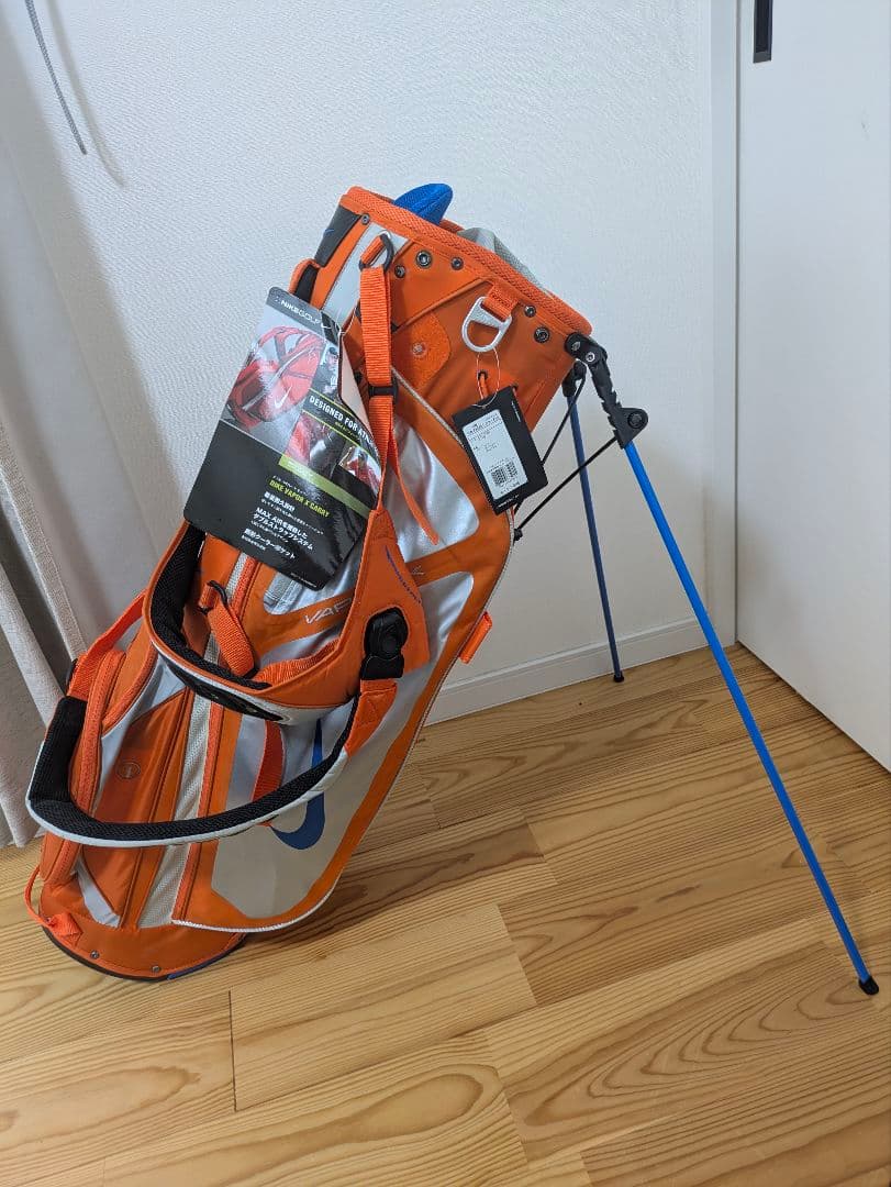 NIKE ナイキ　軽量　キャディーバック　スタンド　ショルダー　オレンジ