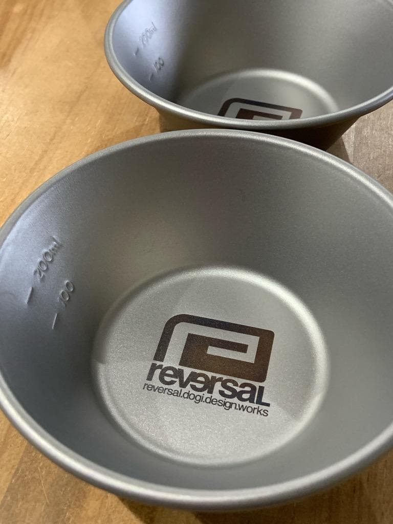 直火OK【新品 チタン製】REVERSAL リバーサル シェラカップ 3個セット