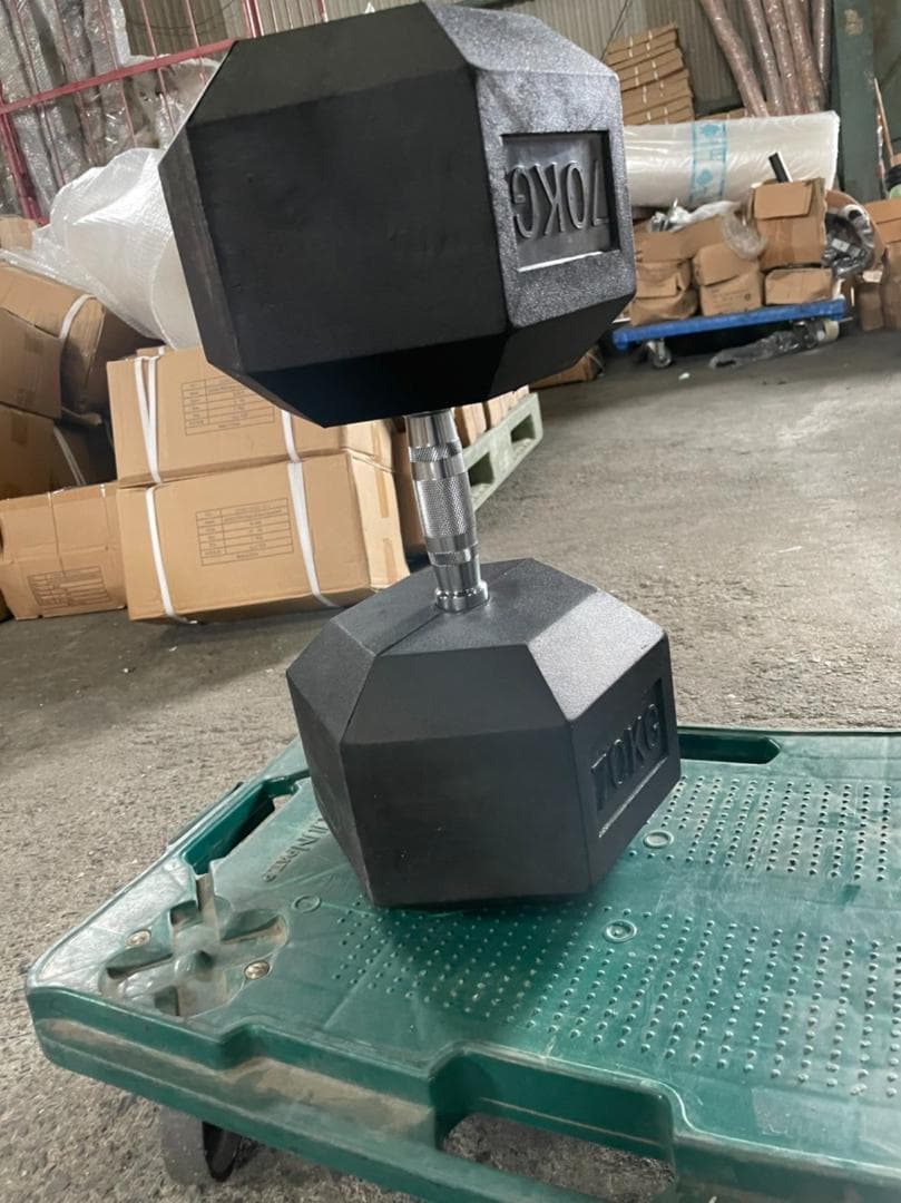 ラバーヘックスダンベル　70㎏　2個