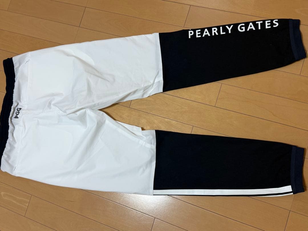 PGG PEARLY GATES ストレートパンツ ホワイト/ネイビー