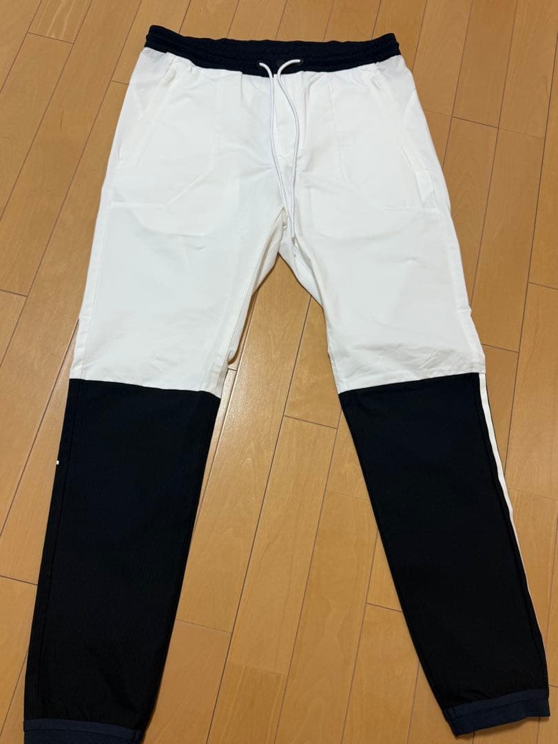 PGG PEARLY GATES ストレートパンツ ホワイト/ネイビー