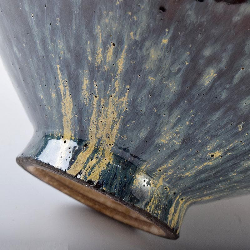 中国　南宋　建窯　兎毫盞　禾目天目茶碗　時代箱付　V　R8417