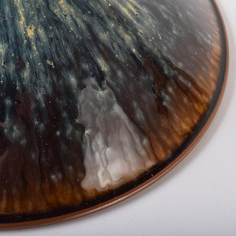 中国　南宋　建窯　兎毫盞　禾目天目茶碗　時代箱付　V　R8417