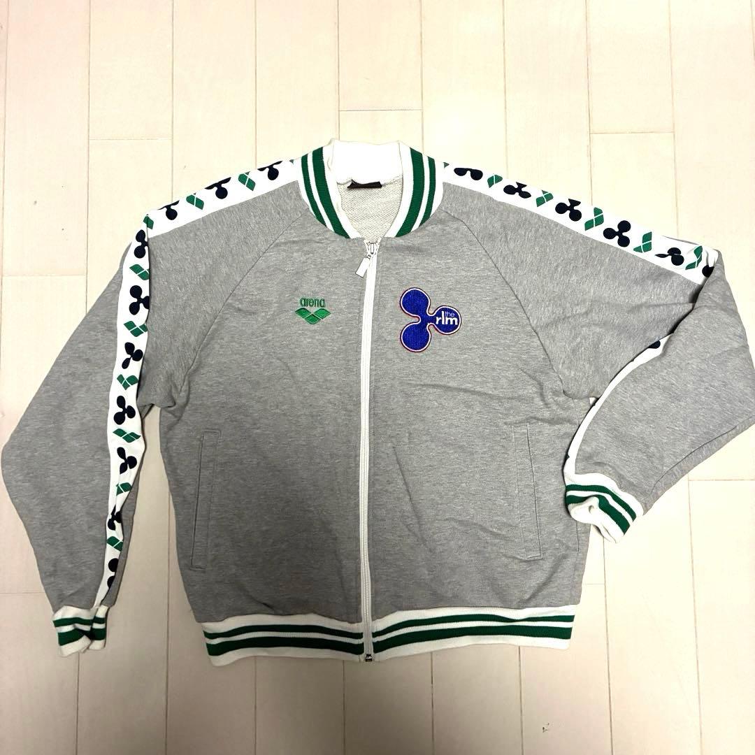 arena × rlm コラボジャージ上下セット グレー×グリーン デサント