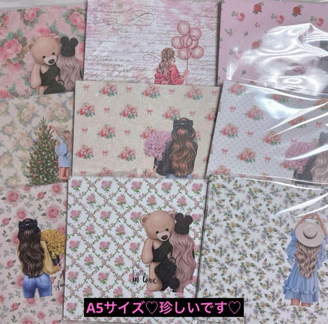 後ろ姿の女の子デザインペーパー♡Cielさま♡A4.A5