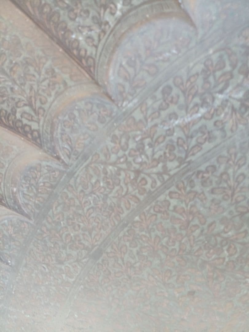 アンティーク大きな金属製プレート　直径約120cm