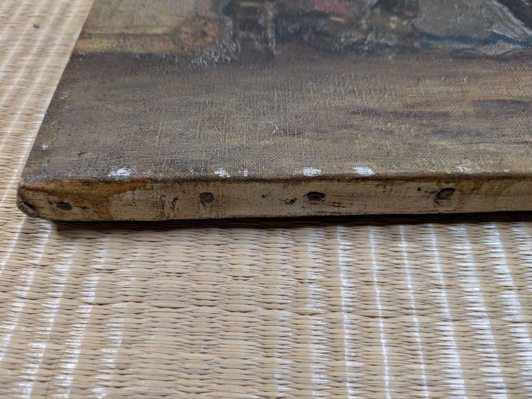 Luis Eugene Boudin 油彩画 海辺の風景