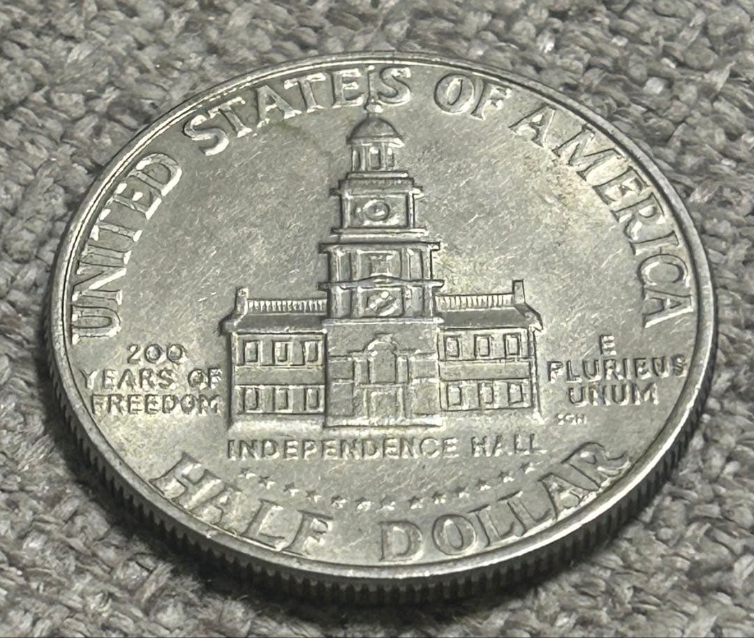 アメリカ銀貨 ケネディ 50セント 1776〜1976年 ハーフダラー UNC