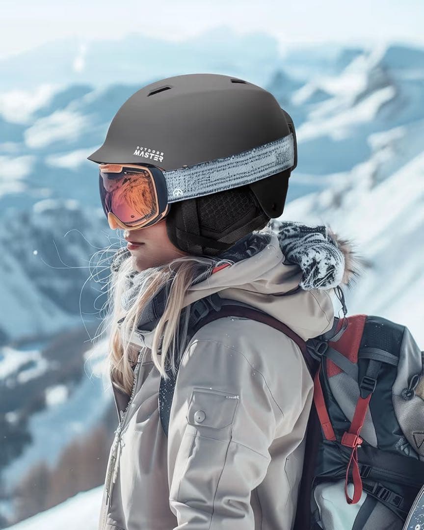 ✳️ OutdoorMaster スキーヘルメット スノーボードヘルメット S