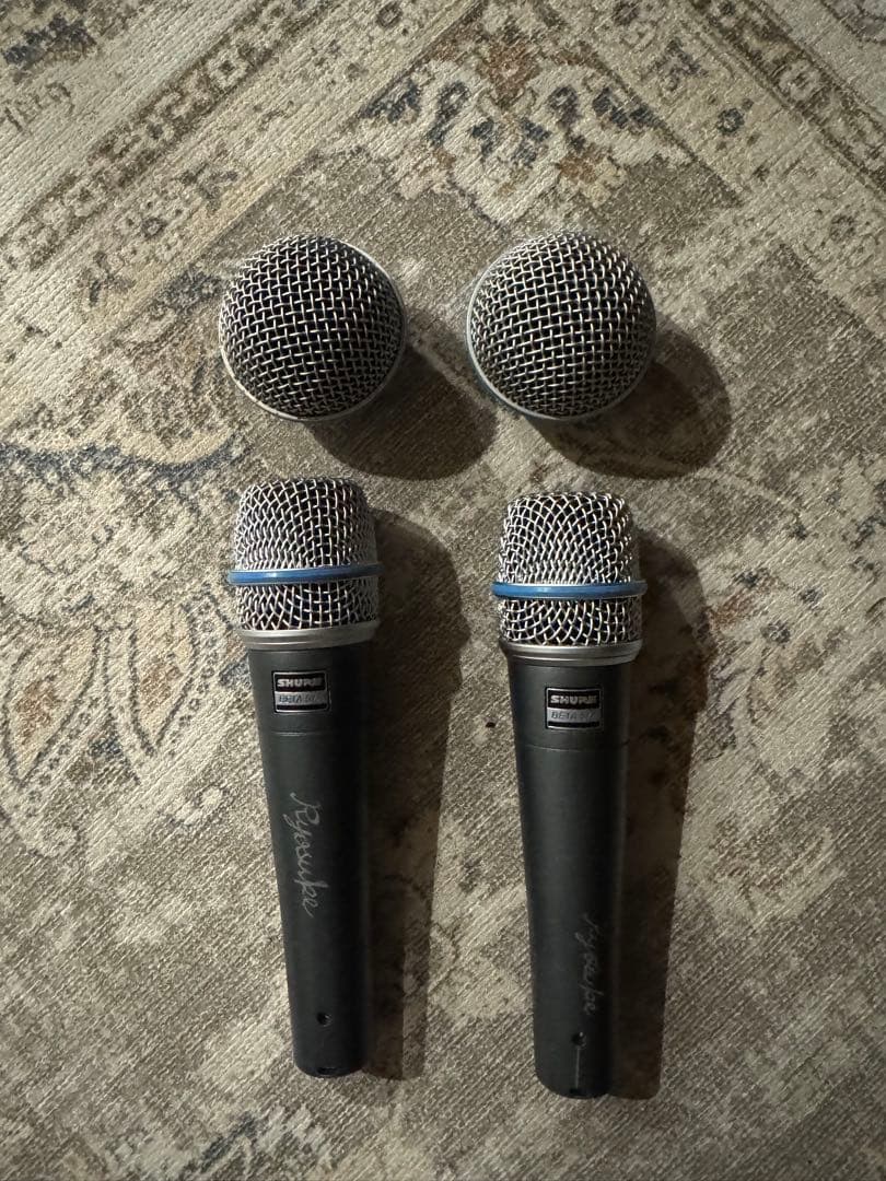 SHURE BETA 57A 純正58グリル付 ダイナミックマイク 2本セット